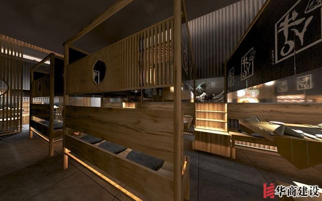 廣州170平日料店裝修，設(shè)計后實用餐位達(dá)到56位