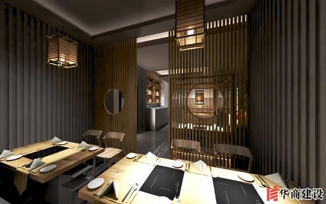 廣州170平日料店裝修，設(shè)計后實用餐位達(dá)到56位