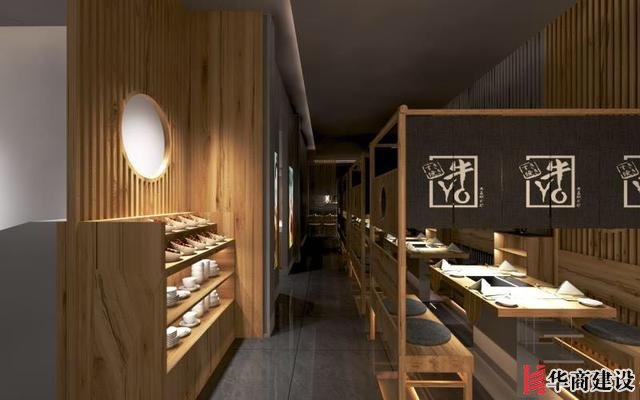 廣州170平日料店裝修，設(shè)計后實用餐位達(dá)到56位